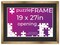 Bronze Wood Puzzle Frame Kit with Glue Sheets, Black Mat, Backing, UV Acrylic - Available in 20 Popular Sizes